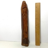 Tall Carved Praying Woman Figurine by J. Mark Marin