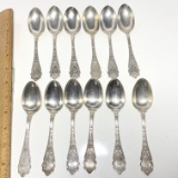 Beautiful Vintage Set of Sterling Silver Spoons with Etched “D”