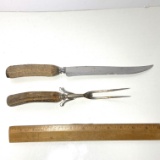 Vintage Antler Carving Set