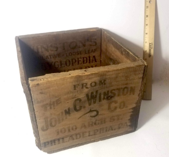 John C. Winston Antique Wooden Crate