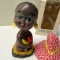 Vintage 1960’s-70’s Black Americana Poly Stone Nodder Bobble Head in Original Box