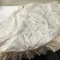 Vintage Ornate 1980s Cream Colored Lace Christmas Tree Skirt