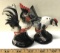 1950s Cold Painted Rooster Salt and Pepper Set