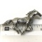 Silver Toned Galloping Horse Brooch