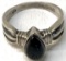 Navajo Southwest Ted Ott Sterling Silver Black Onyx Ring