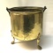 Hammered Brass Footed Planter