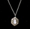 Beautiful Silver Tone Cameo Necklace