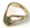 18k HGE Ring With Green Stone