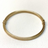 Beautiful 10K Gold Hinged Bracelet