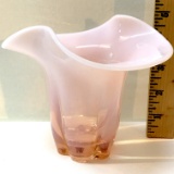 Old Vintage Duncan Miller Canterbury Pink Opalescent Vase