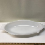 Milk Glass Fish Serving Tray