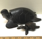 Wooden Hand Carved Sea Turtles