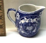 Antique Maestricht Blue Tea Drinker Cream Pitcher