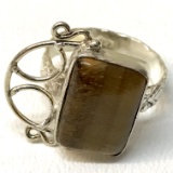 Beautiful Sterling Silver Tiger Eye Ring