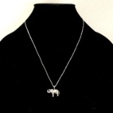 Sterling Silver Chain with Sterling Silver Elephant Pendant