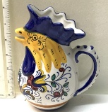 Italian Pottery Rooster Pitcher