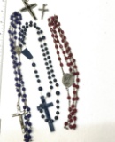 Lot of Rosary Beads and Crosses
