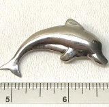 Sterling Silver Dolphin Brooch