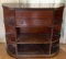 Hand Made Wooden Half Moon Bookcase with 2 Drawers