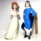 Pair of Tall Hand Painted Ceramic “Pinkie & Blue Boy” Figurines