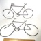 Pair of Black Metal Bicycle Wall Hangings