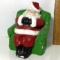 Chalkware Santa Snoozing Doorstop