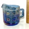 Blue Carnival Glass Creamer