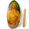 Sacred Heart of Jesus Wall Hanging on Tree Slice