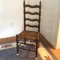 Vintage Ladder Back Chair with Rush Seat