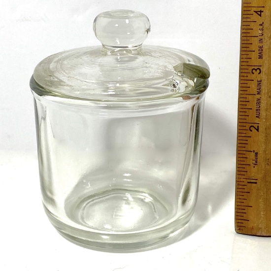Vintage "Jeanette Glass" Condiment Jar with Lid