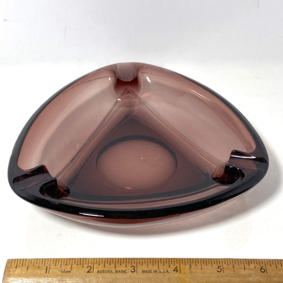 Vintage Amethyst Glass Ashtray