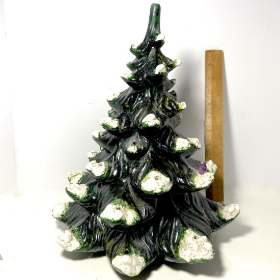 Vintage Hand Painted Ceramic Christmas Tree