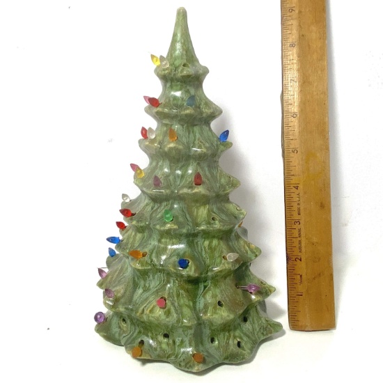 Early Ceramic Christmas Tree with Lights