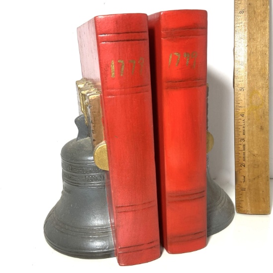 Pair of Ceramic Liberty Bell Bookends