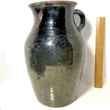 Great Vintage 2 Gallon Pottery Pitcher with Handle