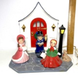 Adorable Ceramic Christmas Carolers Lamp