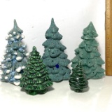 Lot of Misc Ceramic Christmas Trees
