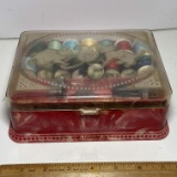 Vintage Sewing Box FULL of Misc Thread