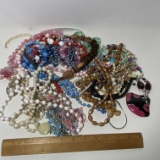 Large Lot of Vintage Beads & Misc Jewelry