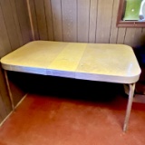 Retro Yellow 1950’s Metal Dining Table