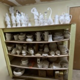 Wall FULL of Misc Unpainted Ceramics