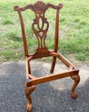 Beautiful Carved Ball & Claw Wooden Dining Chair