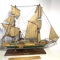 Nice Vintage Wooden Ship Model On Wooden Base “United States USA 1860”