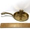 Vintage Brass Bedside Candlestick Pan with Heart Handle Made in India