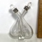 Silver Banded Oil & Vinegar Glass Cruet