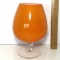 Large Orange Cased Glass Vase