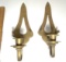 Pair of Solid Brass Candle Wall Sconces