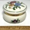 Pretty Floral Porcelain Partylite Candle/Trinket Box
