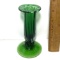 Green Swirled Glass Bud Vase