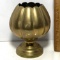 Vintage Brass Pedestal Flower Vase